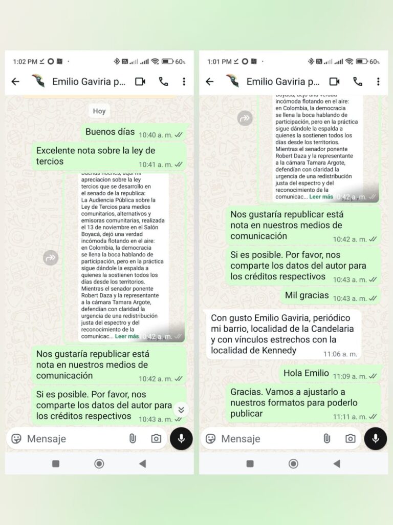Emilio Gaviria. Periódico Mi Barrio